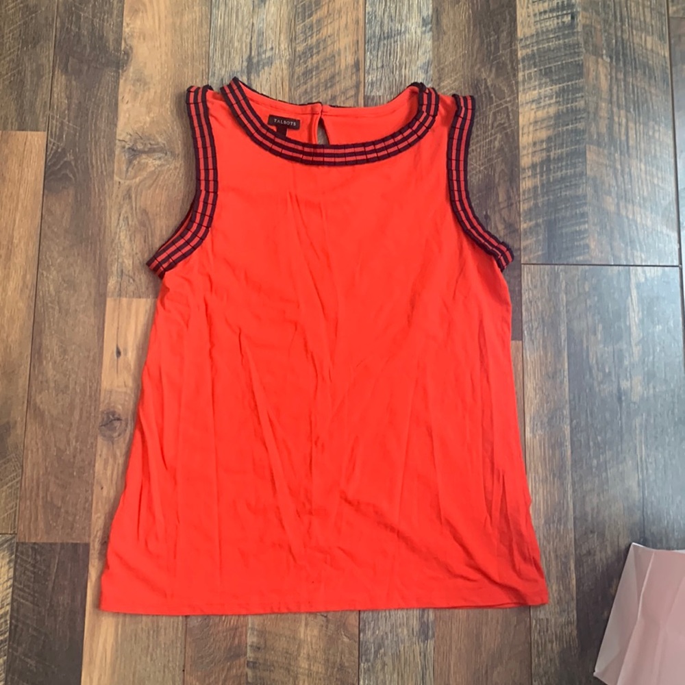 Talbots tank size Medium. Navy and orange. Excellent condition